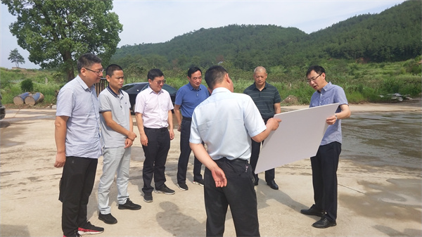 6月7日，潘總陪同縣人大領導調研王村砂石加工點國有自然資源管理情況.jpg